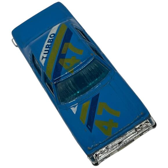 Vintage Turbo 47 Blue Racing Diecast Sedan Made in China Collectible Toy Car - Picture 6 of 7